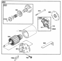 Electric Starter Diagram and Parts List for 28A702-0102-01  Briggs and Stratton Engine